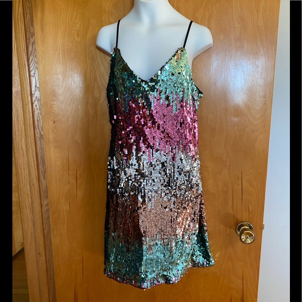 EXPRESS Ombré Sparkle Dress